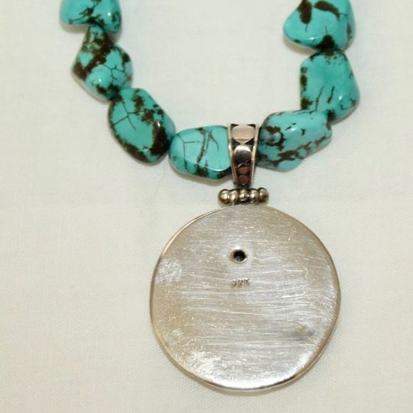 EXEX Claudia Agudelo Turquoise Sterling Silver Statement Necklace - Picture 14 of 16